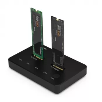 Dokovacia stanica 2x M.2 NVME+SATA SSD do 10Gbps