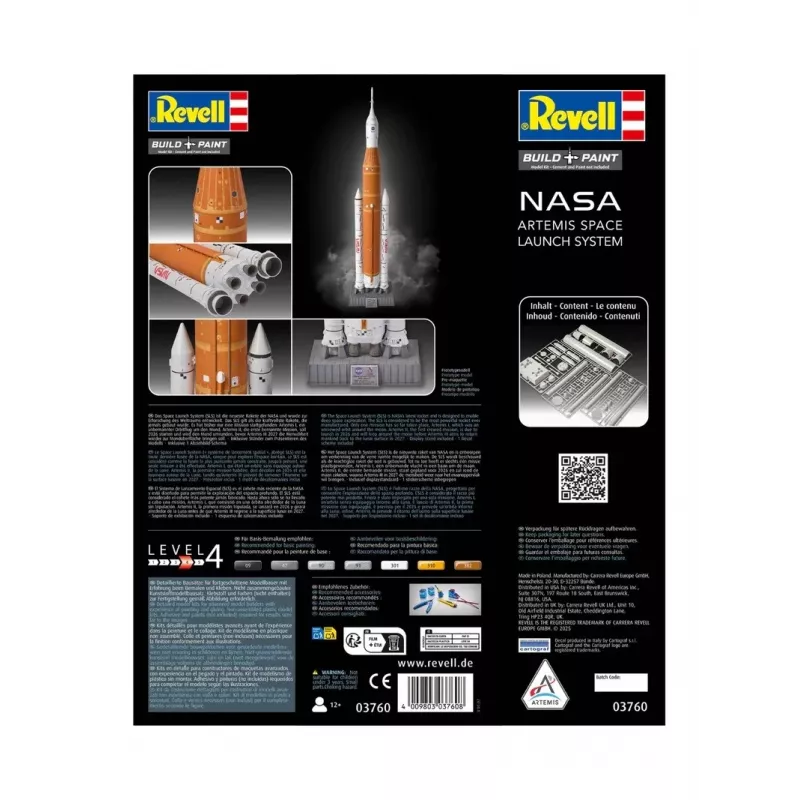 Plastový model Artemis Space Launch System