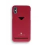 Zadný kryt s priehradkou na karty VixFox pre Samsung S9 — rubínovo červené ochranné puzdro s priehradkou na karty