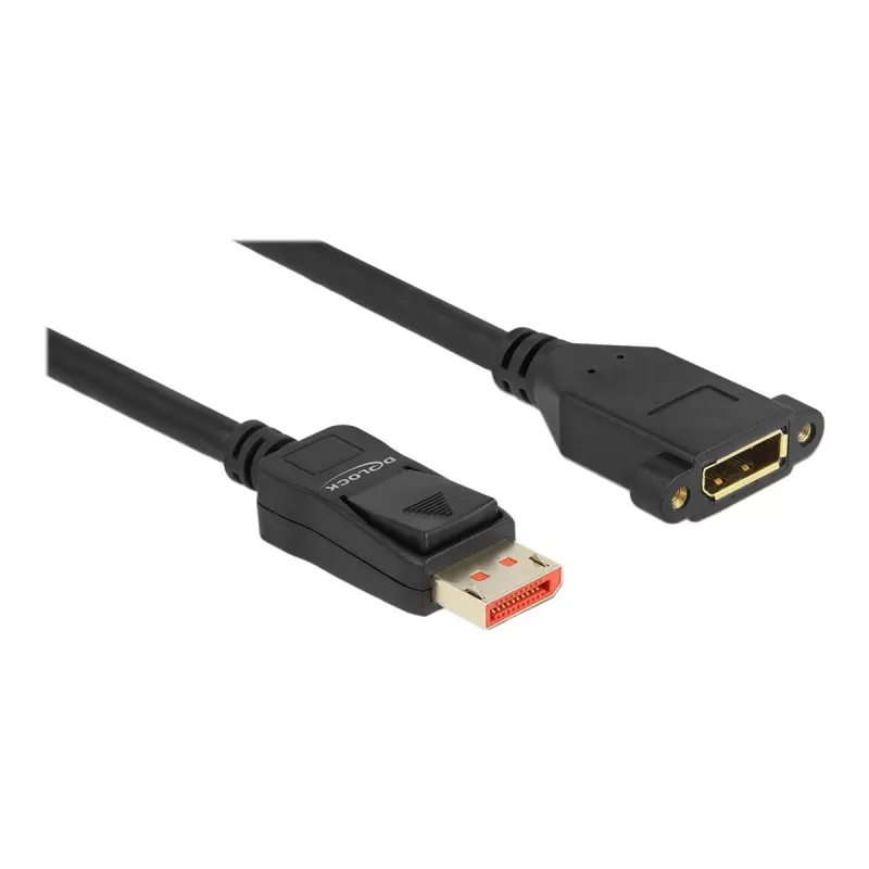 DisplayPort predlžovací kábel Panel-Mount DeLOCK 87095 8K 60 Hz 1 m