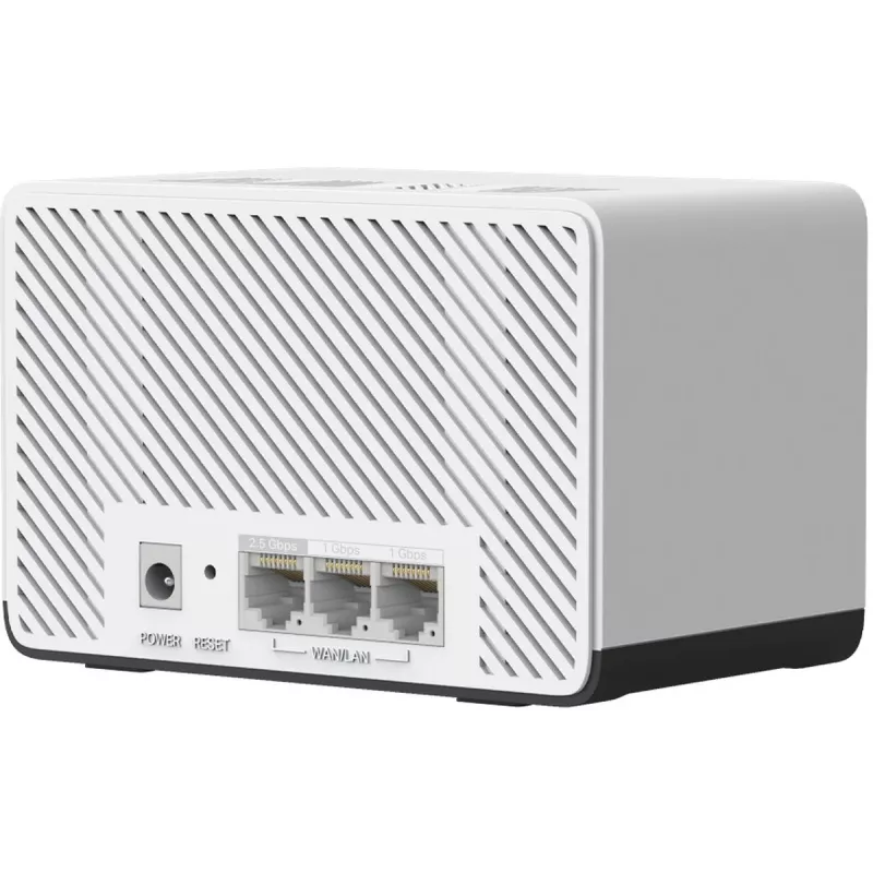 Mesh systém MERCUSYS Halo H27BE dvojpásmový Wi‑Fi 6, balenie 2 ks, 3x LAN, 3568 Mbit/s, interné antény, biela