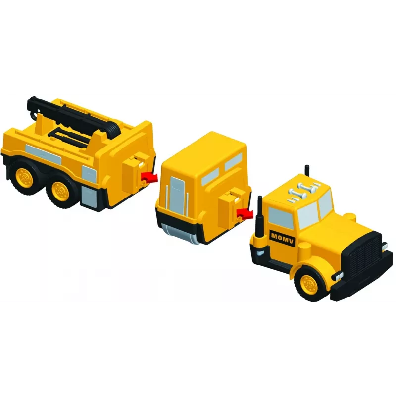 Sada vozidiel Popular Playthings Mix or Match Vehicles Construction čierna žltá