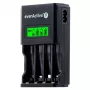 Nabíjačka akumulátorov everActive NC450B — 4‑článková nabíjačka AAA, 110/230V AC, čierna