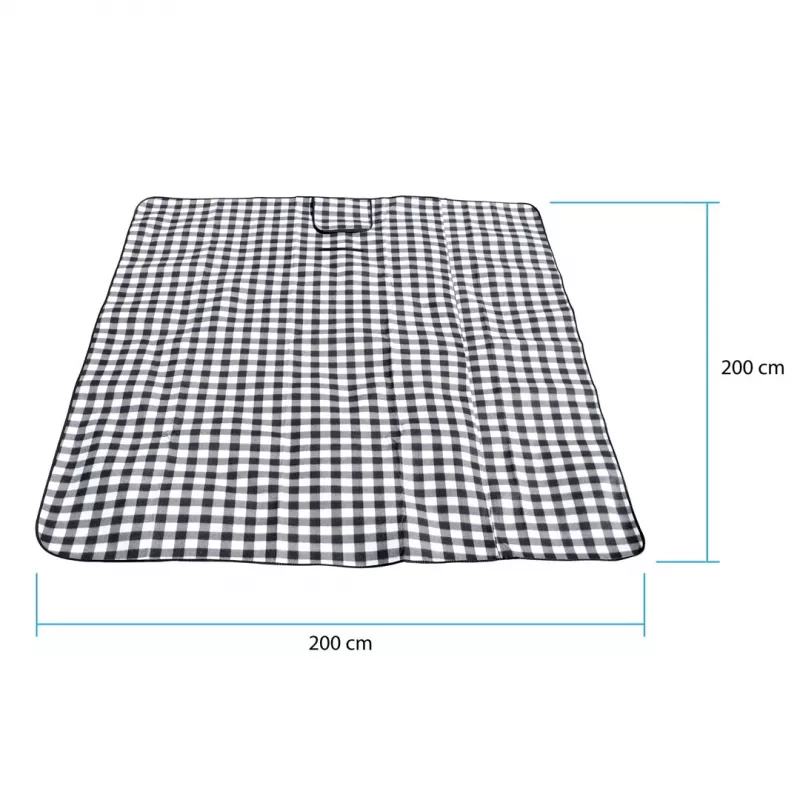 Pikniková deka PROMIS KP250, zelená pruhovaná, 200 x 150 cm