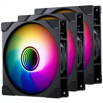 Ventilátor skrine PHANTEKS M25G2-140 D-RGB Reverse Blade 140mm 3 ks balenie čierny