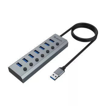 USB hub Akasa AK-HB-21BKCM hliník USB 3.2 Gen 1 5000 Mbit/s