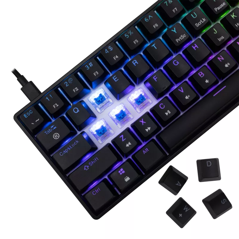 Mechanická klávesnica White Shark Shinobi-2 Blue Switch čierna US-layout