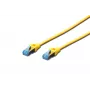 Sieťový kábel Digitus CAT 5e SF/UTP patch kábel RJ45 5m žltý