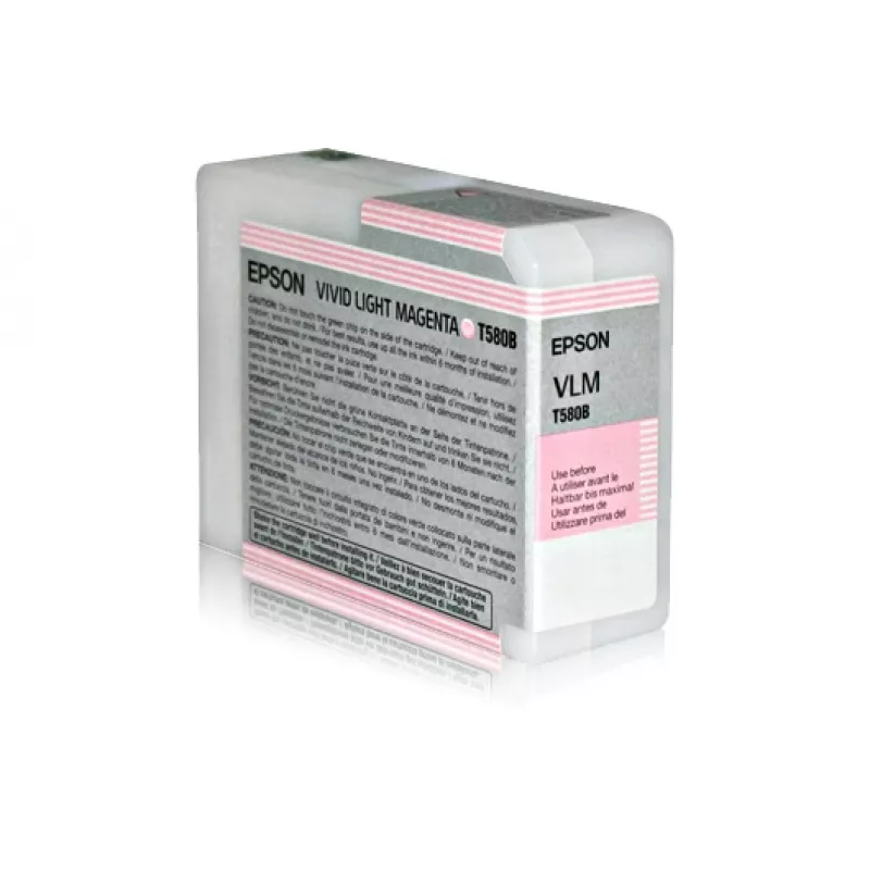 Epson Singlepack Vivid Light Magenta T580B00, Vivid light Magenta, pigmentový atrament, 80 ml, 1 ks
