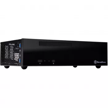 SilverStone MILO ML09 - Desktop - Mini-ITX - bez napájacieho zdroja (SFX12V) - čierna - USB/audio (SST-ML09B)