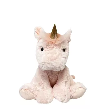 Plüschová hračka TULILO maskot Lily jednorožec 30 cm — mäkká plyšová hračka, sediaci dizajn