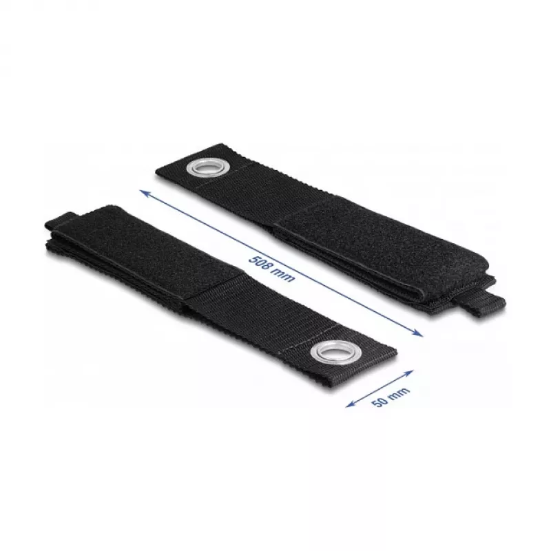 DeLOCK Heavy-Duty suchý zips 508x50mm čierny 5 ks
