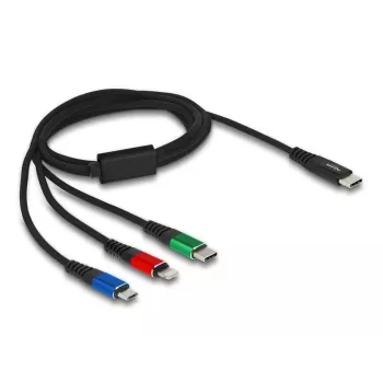 DeLOCK USB nabíjací kábel 3-in-1 USB Type-C na Lightning Micro-USB 1 m