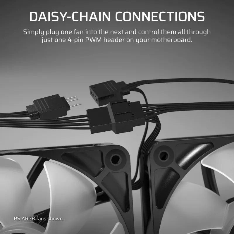 Corsair RS140 PWM ventilátor do skrinky, 140 mm, 36 dB, jednotlivé balenie, biely