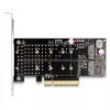 DeLOCK PCI Express x8 karta na 2 x interné NVMe M.2 Key M Bifurcation Low Profile