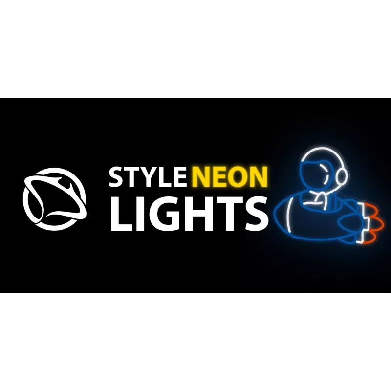 Dekoratívne neonové svietidlo MANTA SNL90MT Style Neon Lights — motív astronaut na rakete