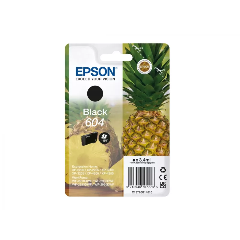 Epson 604 atramentová kazeta 1 ks originálna štandardná výdrž čierna