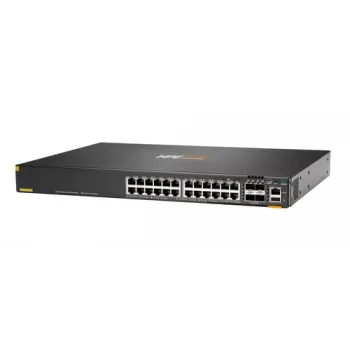 Hewlett Packard Enterprise HPE Aruba Networking CX 6200F 24G 4SFP+ switch - switch - max. vzdialenosť stohovania 10 km - L3 - managed - 24 x 10/100/1000 + 4 x 100/1000/10G SFP+ - predný a