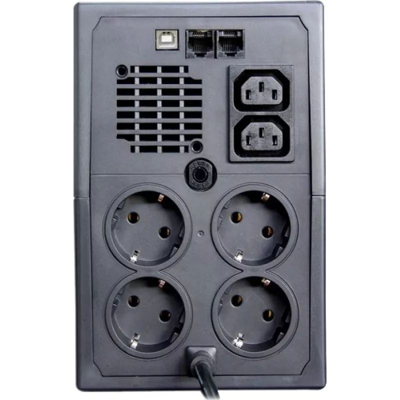 Záložný zdroj ORVALDI ID2K0CH Line-Interactive 2 kVA / 1200 W, 24 V, 9 Ah batérie, LCD, USB, kompaktný čierny