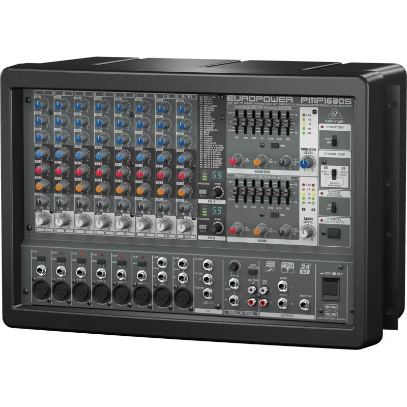Behringer PMP1680S audiomixer 10 kanálov 10 - 200000 Hz čierny