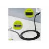 Goobay 49269 kábel USB-A – Lightning, 2 m, textilný oplet, kovové konektory, certifikácia MFi, USB 2.0, vesmírne sivá/strieborná