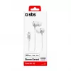 SBS TEINEARLIGHTW - slúchadlá - in-ear - hovory a hudba - biele - gombík - tlačidlá
