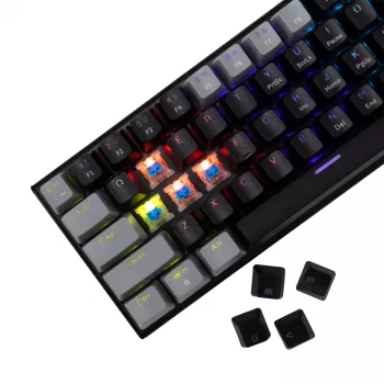Mechanická herná klávesnica White Shark Wakizashi GK-002121V2 — čierno-sivý rám, US Blue-Switches