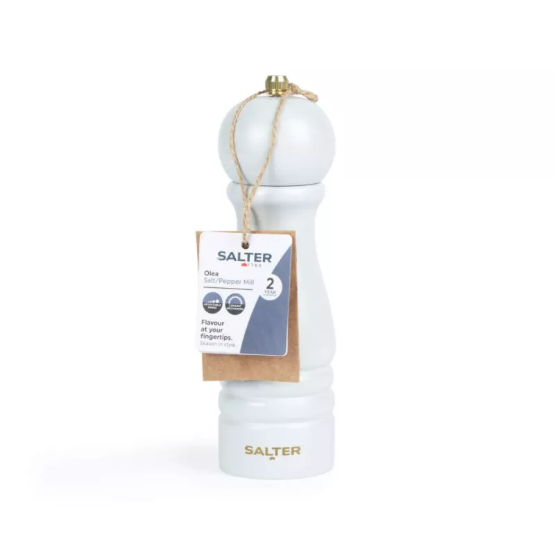Mlynček na soľ a korenie Salter BW120291EU7, svetlosivý, manuálny keramický mlynček
