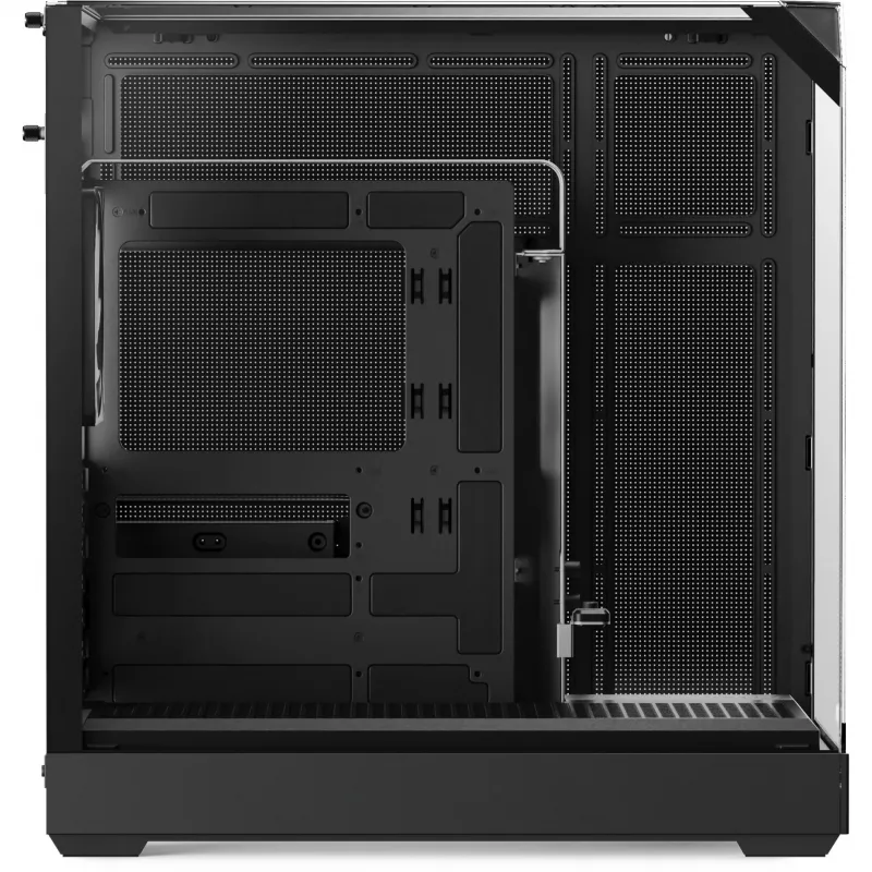 Skriňa typu tower APNX V2 s tromi tvrdenými sklenenými panelmi, čierna