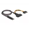 DeLOCK M.2 Key M na U.2 SFF-8639 NVMe adaptér s 50 cm káblom