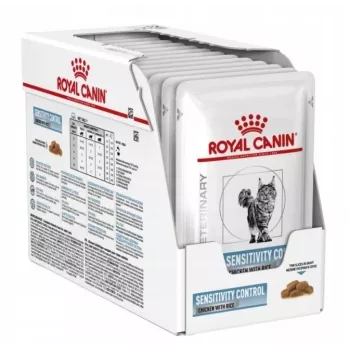 Mokré krmivo pre mačky Royal Canin Sensitivity Control kura s ryžou, dospelé mačky, 12 x 85 g, 79,4 % vlhkosti