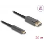 Aktívny optický kábel DELOCK USB-C na DisplayPort 20 m, model 81607