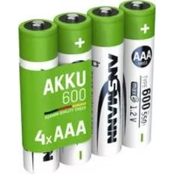 Ansmann 1x4 NiMH batéria Micro AAA typ 600 min. 550 mAh 1311-0022 (1311-0022)