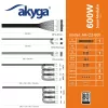 Akyga AK-C2-600 Classic 600 W ATX napájací zdroj, čiastočne modulárny, aktívne PFC, 120 mm ventilátor
