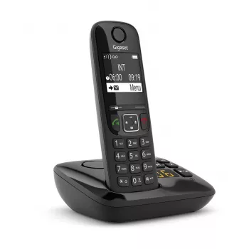 Gigaset AS690A analógový/DECT telefón identifikácia volajúceho čierny