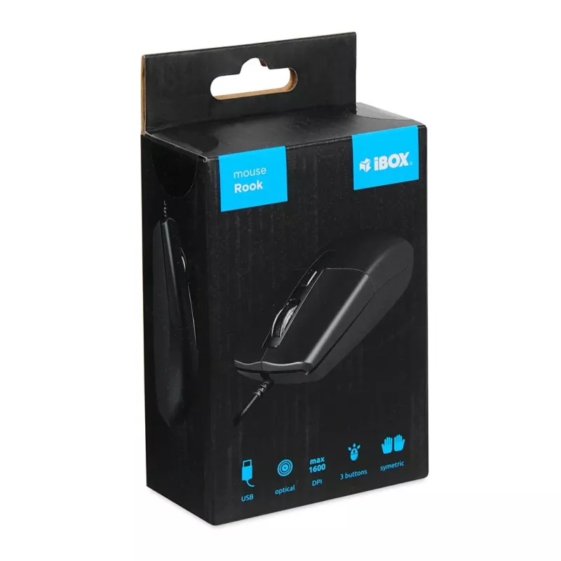 IBox IMOF010 myš univerzálna obojručná USB Type-A optická 1600 DPI