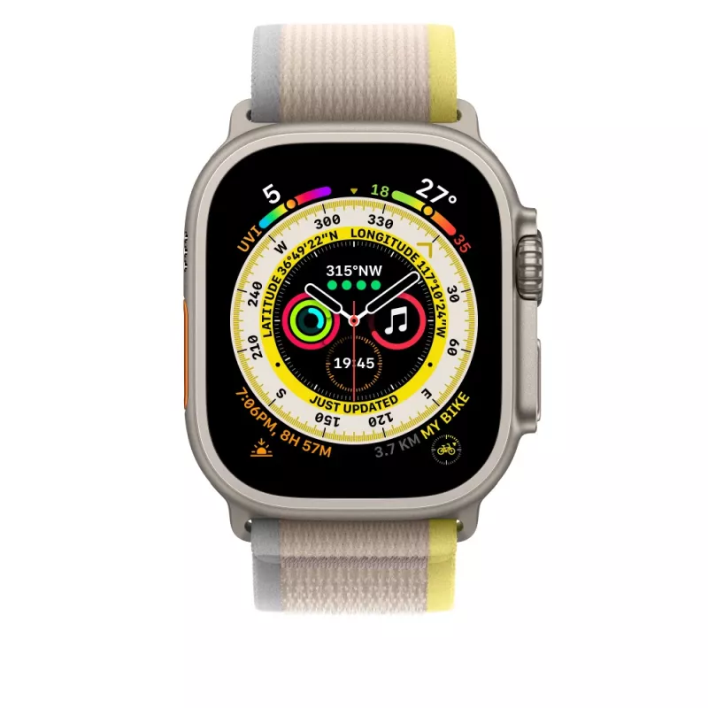 Remienok Apple MQEG3ZM/A béžový žltý nylon hodinky 130-180 mm
