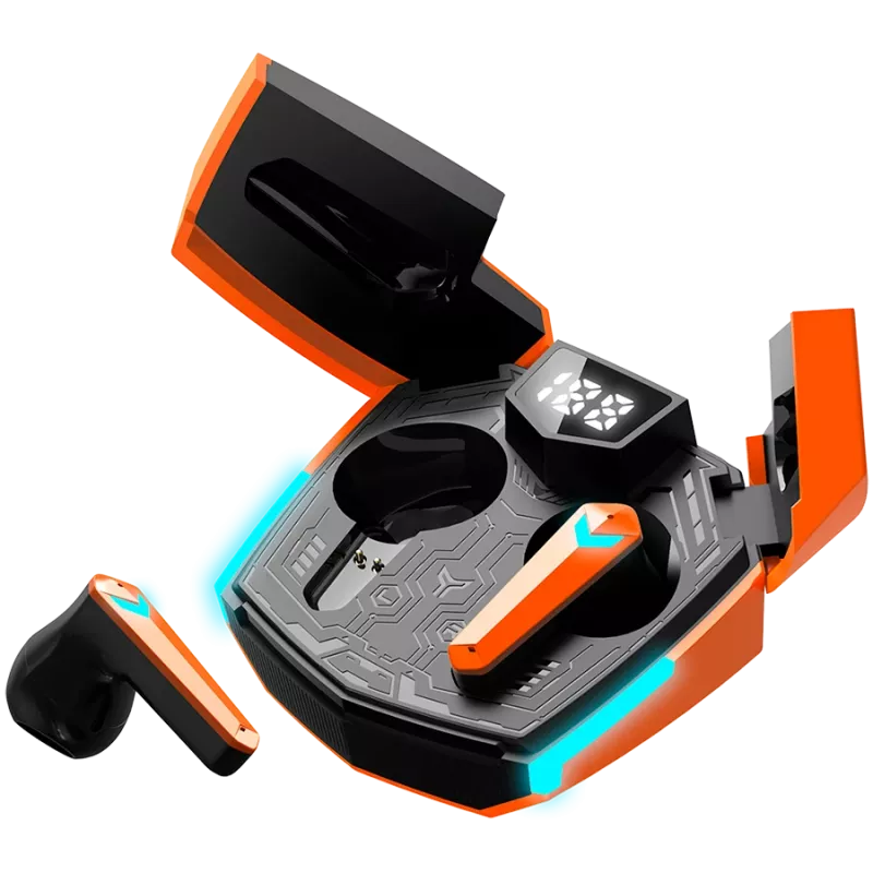 Canyon GTWS-2 slúchadlá bezdrôtové Ear-Hook Gaming USB Type-C nabíjací dok oranžová (CND-GTWS2O)