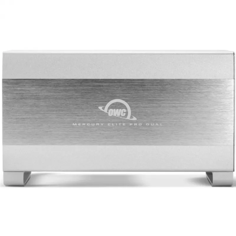 OWC Mercury Elite Pro Dual biela – externé puzdro pre 2× 3,5-palcové SATA pevné disky, RAID 0/1/SPAN, USB Type-B