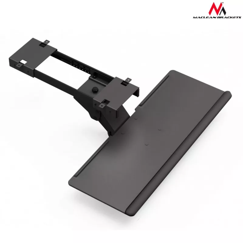 Maclean MC-757 podstavec na klávesnicu pod stôl, oceľ, max. 2 kg, čierny
