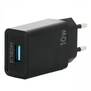 Mobilis - napájací zdroj - rýchly - 10,5 W - QC (USB) - čierny - Európa (001360)