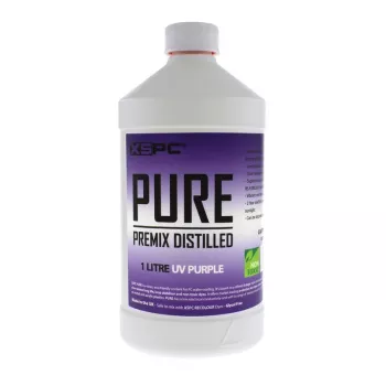 Kvapalina do vodného chladenia XSPC Pure Coolant 1 L – fialová UV reaktívna