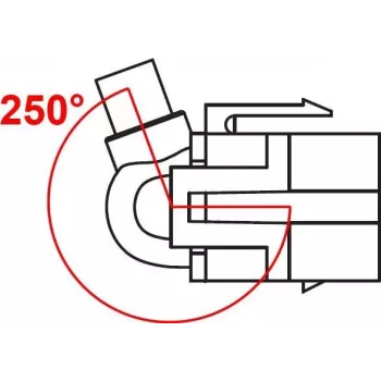 Keystone modul USB 5 Gbit/s Type-A konektor samica 250° na Type-A konektor samec 0,5 m kábel DELOCK