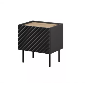 Nočný stolík Cama ONDA 50x40x54 cm čierna MDF/drevotrieska sada 2 ks