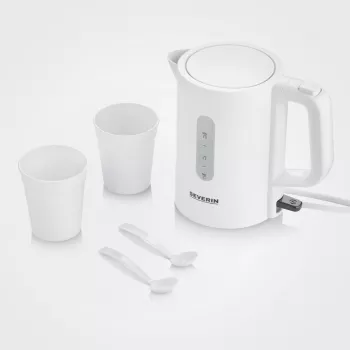 Elektrická rýchlovarná kanvica Severin 0,5 L 1100 W biela