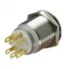 Lamptron vandal prepínač 19mm - Silverline - červený
