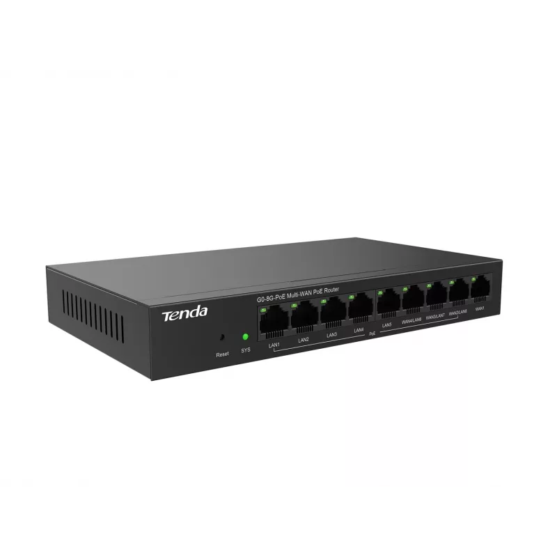 Káblový router Tenda G0-8G-PoE Gigabit Ethernet čierny
