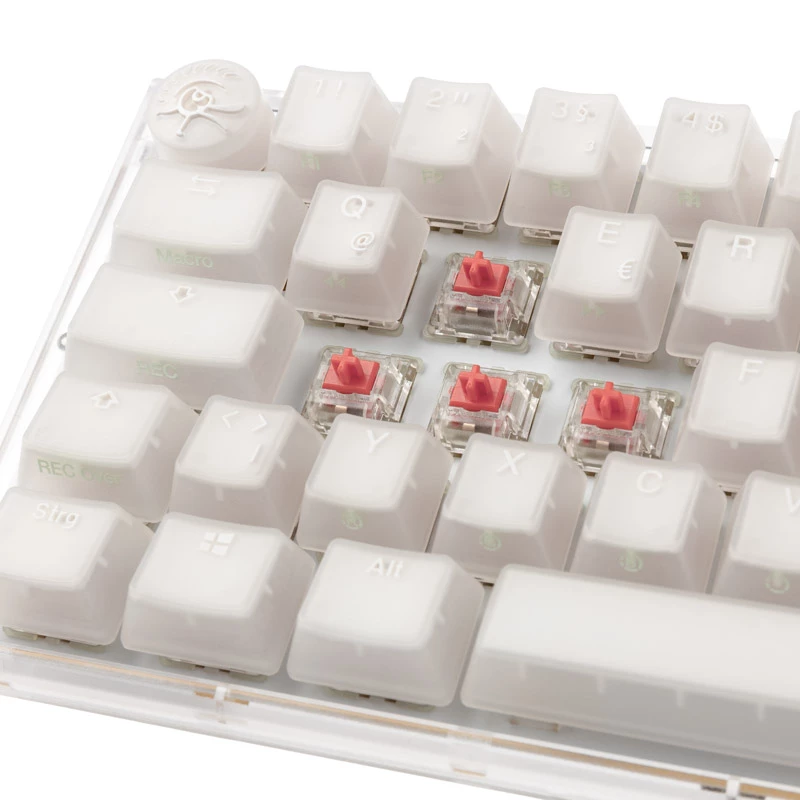 Ducky One 3 Aura White Mini herná klávesnica, RGB-LED - MX-Silent-Red