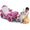 Huffy elektrický kočiar Disney Princezné s koňom 6 V ružový