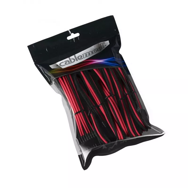 CableMod PRO ModMesh CM-PCAB-BKIT-NKKR-3PK-R sada predlžovacích káblov, čierna/červená